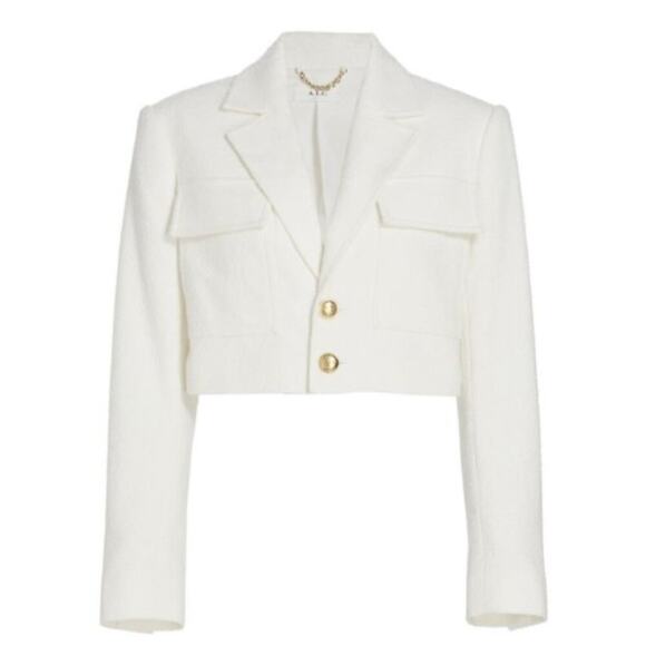 A.L.C. Banks Textured Cropped Blazer - Picture 1 of 10